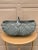 Early 20th Century American Splint Oak Pale Blue Gathering Basket For Sale - Image 9 of 11