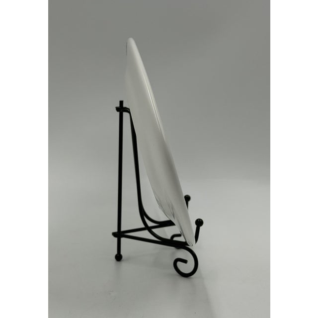 1980s 1980s Emilia Castillo Taxco Porcelain & Pure Silver Hummingbird Serving Platter For Sale - Image 5 of 18