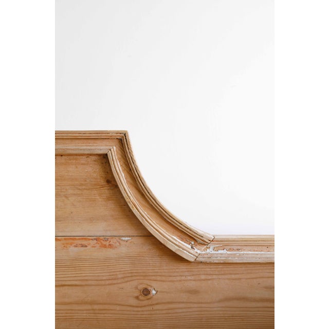 19th C Swedish Bench, Custom Ian Mankin Ticking Stripe French Mattress For Sale - Image 10 of 11