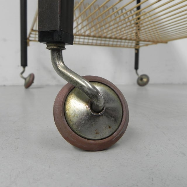 Vintage Coffee Table on Castors with Singles Rack, 1960s For Sale - Image 14 of 18