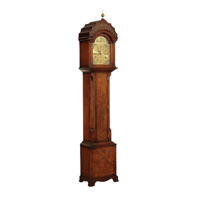 James Stewart Armagh Style Burl Walnut Grandfather Clock