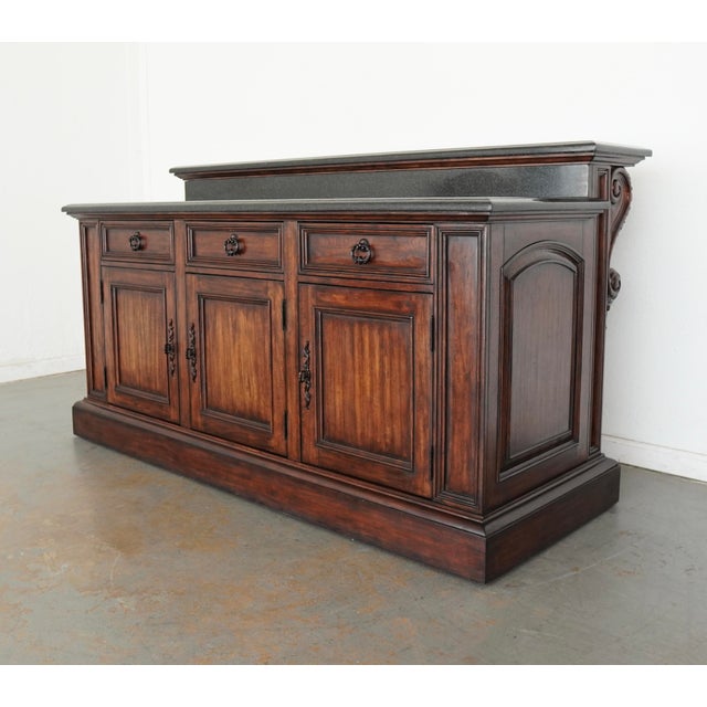 Wood Ambella Home Collection Carved Wood Freestanding Bar For Sale - Image 7 of 18