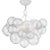 Julie Neill for Visual Comfort Signature Talia Small Semi-Flush Mount in Plaster White and Clear Swirled Glass For Sale