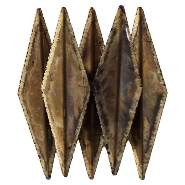 Brutalist Wall Light in Brass by Svend Aage Holm Sørensen, 1960s For Sale - Image 9 of 9