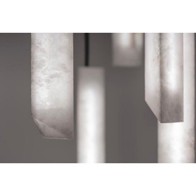 Triangular Tube Pendant Lamps by United Alabaster, Set of 6 For Sale - Image 4 of 17
