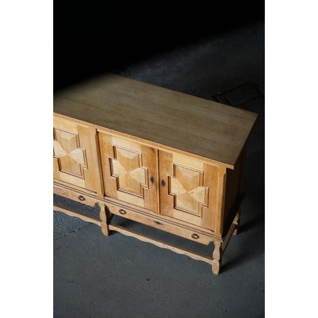 Mid-Century Danish Oak Sideboard attributed to Henning Kjærnulf for Nyrup Furniture Factory, 1950s For Sale - Image 6 of 18
