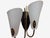1950s Swedish Modern, Double Wall Sconce, Brass, Textured Glass For Sale In New York - Image 6 of 10