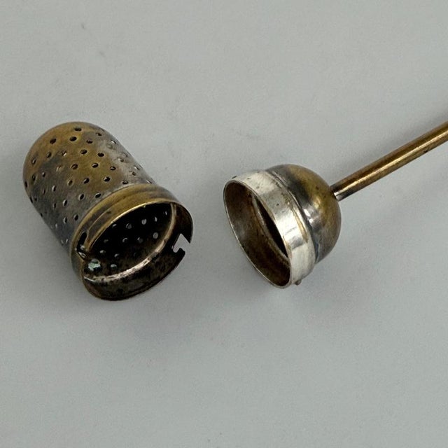 Christian Dell Bauhaus Silver-Plated Brass Tea Infuser by Christian Dell, Weimar, 1924 For Sale - Image 4 of 11
