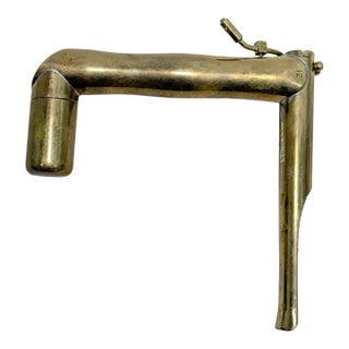 Rare Antique 1920's Museum Display Brass Bronchoscope Esophagoscope Medical Tool For Sale