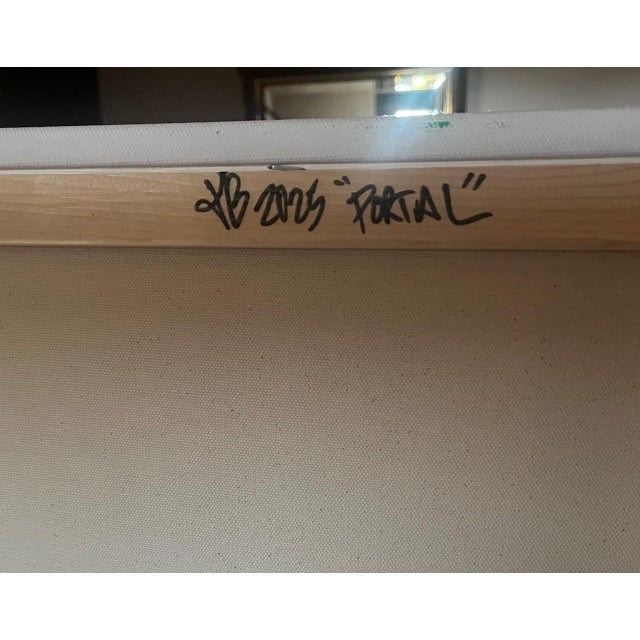 Abstract Original Matte Acrylic on Canvas 48" X 60" For Sale - Image 3 of 4