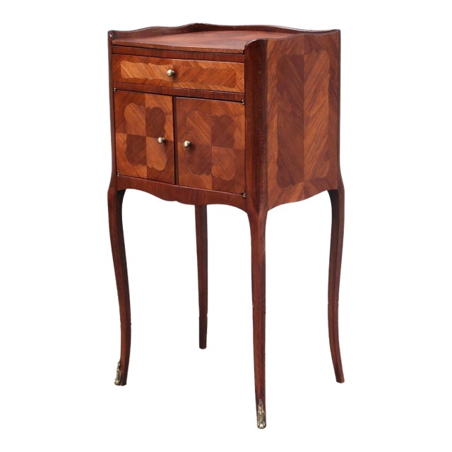 1940s French Louis XV Style Side Table / Nightstand. For Sale