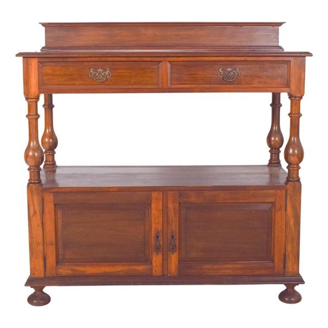 English Dumbwaiter with Tall Back For Sale - Image 12 of 12