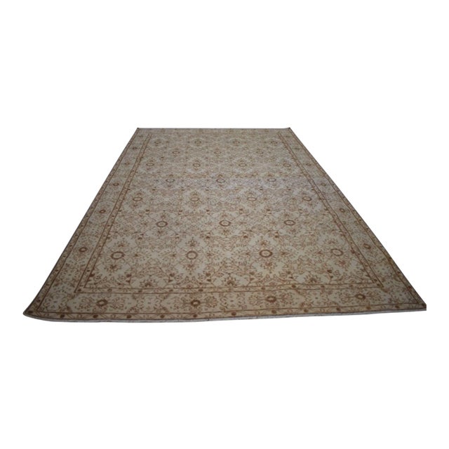 Vintage Distressed Oushak - 6'8" X 10'5'' For Sale