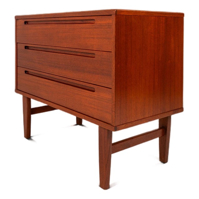 Danish Modern Three-Drawer Dresser in Teak by Nils Jonsson for Torring Møbelfabrik Produced by HJN Mobler, Denmark, C. 1960's For Sale