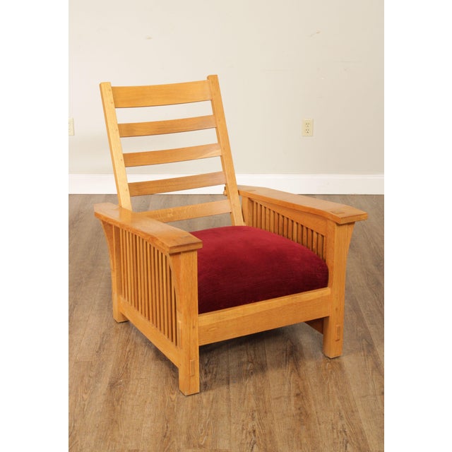 Stickley Mission Collection Natural Oak Morris Chair For Sale - Image 9 of 13