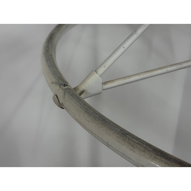 White Norwich Nickle and Brass Industrial Revolving Clothing Rack, Norwich Ct For Sale - Image 8 of 17