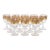 Val Saint Lambert Set of 12 Gilt Gold-Decorated Tableware Wine / Water Service For Sale