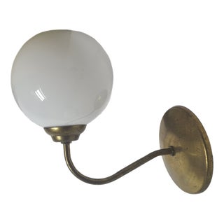Art Deco Metal Wall Lamp, Poland, 1950s For Sale