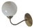 Art Deco Metal Wall Lamp, Poland, 1950s For Sale