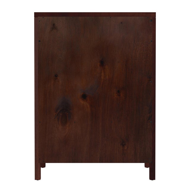Nora 36 in. W Rectangular Wood 5 Drawer Tall Dresser, Walnut For Sale In Chicago - Image 6 of 7