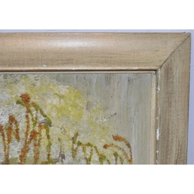 Mid Century Modern Surreal Acrylic & Rock Painting c.1950s For Sale - Image 4 of 7