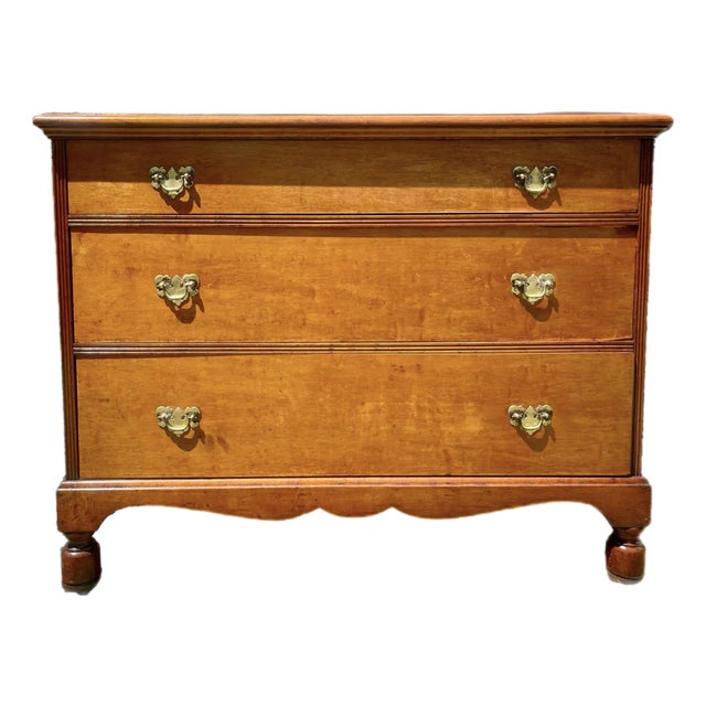 Traditional William and Mary Style Maple Commode For Sale
