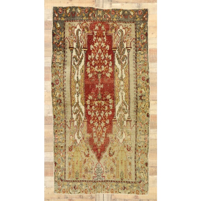 Vintage Turkish Oushak Rug, 03'10 X 07'02 For Sale - Image 9 of 10