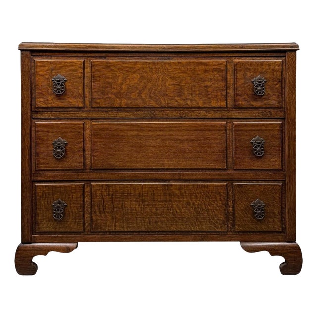 Antique 20th Century Oak Chest of Drawers For Sale