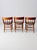 Antique Wood Captain's Chairs Set 3 For Sale - Image 11 of 15