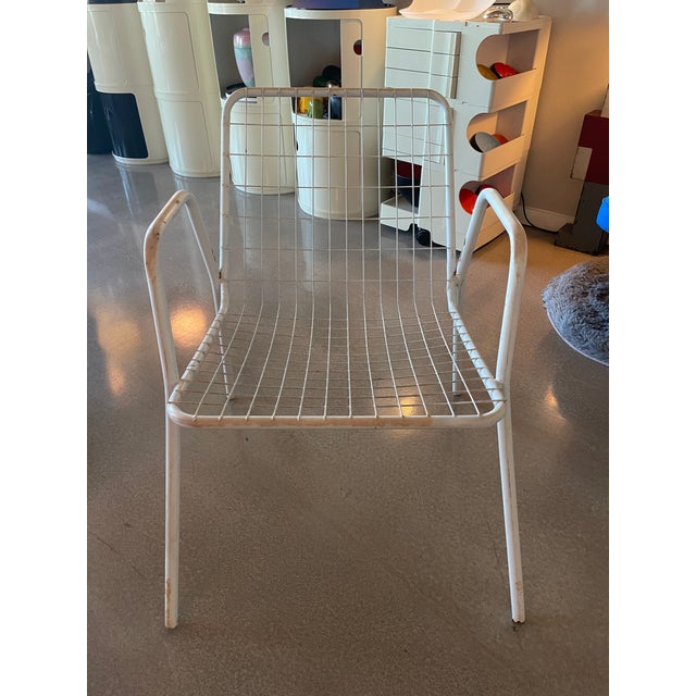 White 1960s Italian Emu Rio Stackable Armchairs, Attributed - Set of 2 For Sale - Image 8 of 9