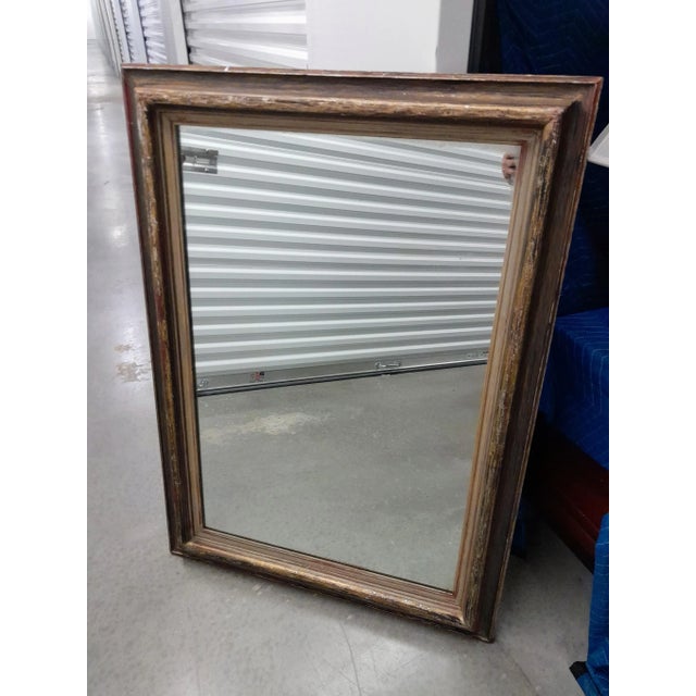 Large Early 20th Century Mirror With Multi Colored Distressed Finish For Sale - Image 4 of 8