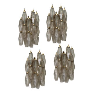 Murano Corridor Wall Lamps in Sand Tone, Set of 4 For Sale