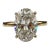 4.12ct Oval Lab Grown Diamond Ring Igi F Vs1 14k Yellow Gold Hidden Halo, Size 7 For Sale