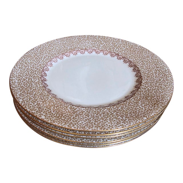 1940s Royal Doulton Gaythorne Pattern Dinner Plates Six For Sale