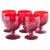 1950s Ruby-Red Wine Glasses by Monica Bratt for Reijmyre Glasbruk, 1950s, Set of 5 For Sale - Image 5 of 5