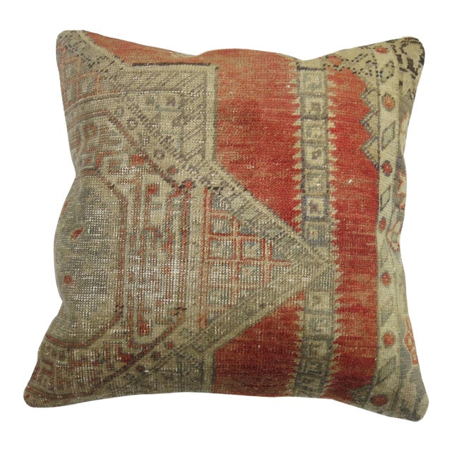 Antique Turkish Sivas Rug Pillow For Sale