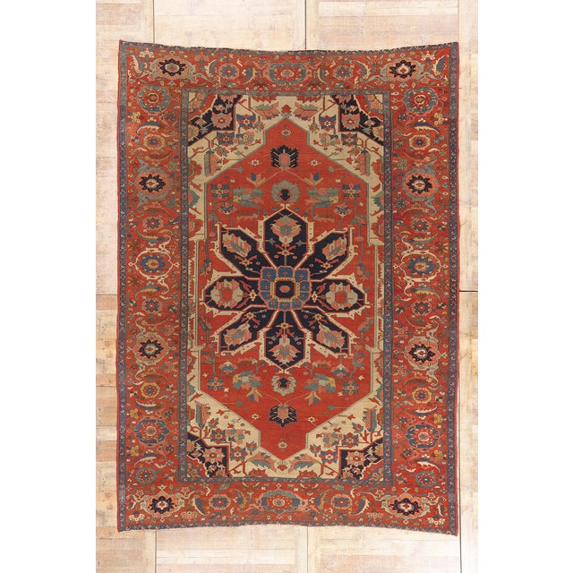 Late 19th Century Persian Serapi Rug, 09'01 X 12'07 For Sale - Image 10 of 10
