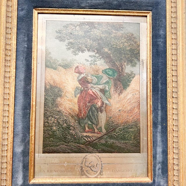 AMBIANIC presents Silver Plated French Art: La Rencontré Dangereuse After Pierre Antoine Baudouin After Jean Jacques...