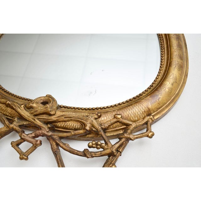 Antique Italian Giltwood Mirror, 1860s For Sale - Image 9 of 10