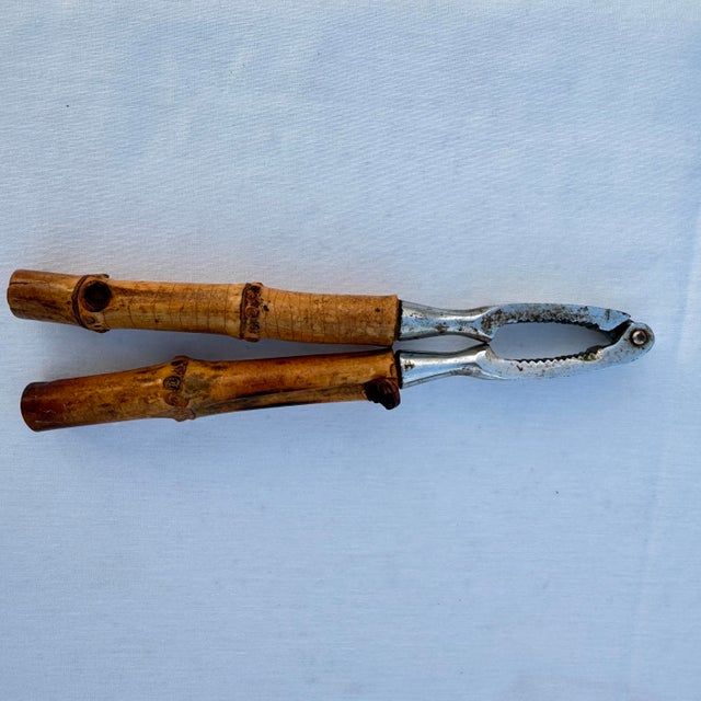 Tan 1960s Burnt Bamboo Nutcracker For Sale - Image 8 of 11