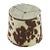 Traditional 16" Brown Faux Cowhide Drum Lamp Shade For Sale - Image 3 of 3