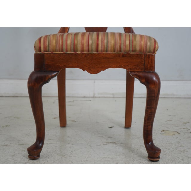 Set of 6 Cherry Queen Anne Dining Room Chairs For Sale - Image 13 of 18