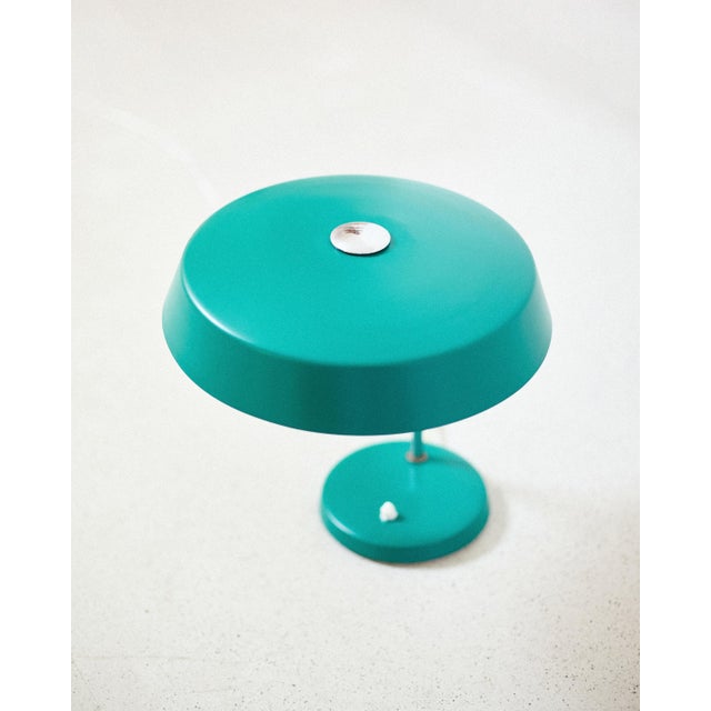 Green Vintage Narva Chrome Table Lamp from Veb Deutsche Werkstätten Hellerau, 1970s For Sale - Image 8 of 8