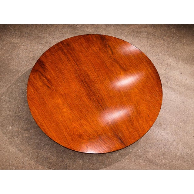 Round Dining Table in Caviúna Wood by Joaquim Tenreiro, Brazil, 1950s For Sale - Image 11 of 14
