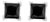.925 Sterling Silver 3.00 Cttw Princess-Cut Square Black Diamond Classic 4-Prong Stud Earrings with Screw Backs For Sale