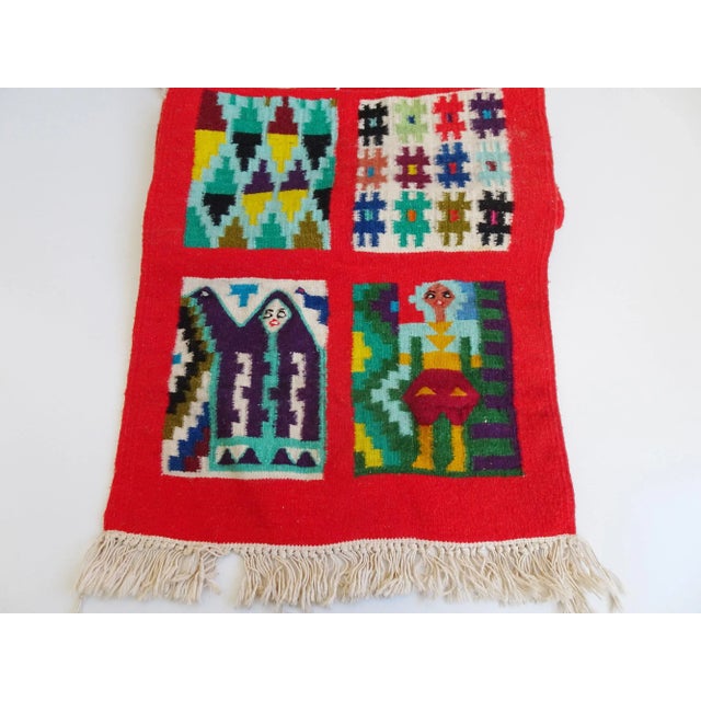 Hand-Woven Wall Carpet, Tunisia, 1960s For Sale - Image 4 of 11