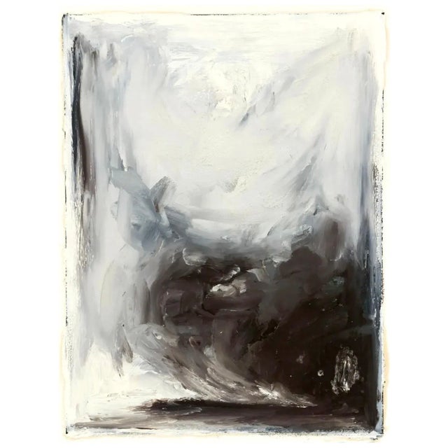 Contemporary Abstract Landscape Monotype Painting by Sarah Amos, 1995 For Sale