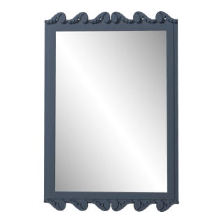 Fleur Home Garden District Laurel Rectangle Mirror in Hale Navy, 30x40 For Sale