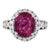 Gia Certified 5.52 Carat Rubellite and Diamond Halo in Filigree Setting Ring Size 7 For Sale