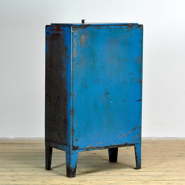 Vintage Industrial Iron Cabinet, 1970s For Sale - Image 14 of 15
